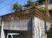 オーダーメイドの造作木製デザインフェンス　横浜市Ｋ様邸